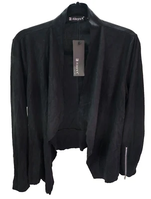 Allegra K Women's Open Front Long Sleeve Bolero Shrug Blazer, Black, Medium - Image 1 of 4