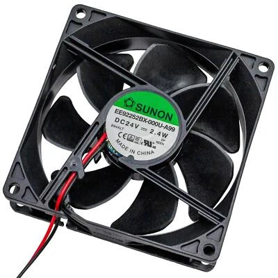 Fan 24V DC 2,4W 92x92x25mm 93,4m³/h 3400U/Min 93,4m³/h Sunon EE92252BX-A99 - Image 1 of 4