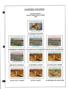 INDCOLL Crow Creek Sioux Tribe Stamps -- Page 12 - Picture 1 of 1