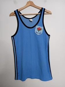 Vintage A.A.A. NSW Waratahs Rugby Union Singlet Shirt Mens M Medium Blue Jersey - Picture 1 of 10