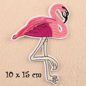 AUFNÄHER PATCH GESTICKT THERMOAUFKLEBER, ROSA FLAMINGOGEL ** 10 x 15 cm ** Nr. 4 - Bild 1 von 1