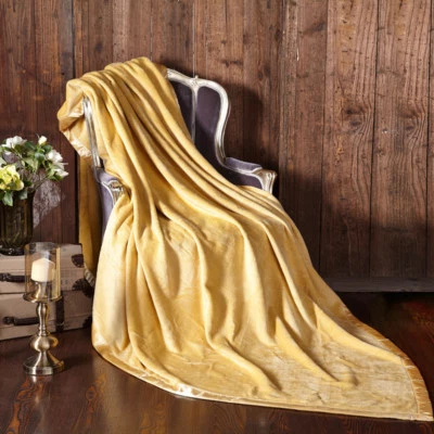 Mulberry Silk Blanket Throws Velvet Bed Cover Spring Autumn Blankets Queen King - Image 1 of 4