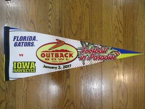 2017 IOWA vs FLORIDA GATORS Outback Bowl Football Felt Pennant Millennium - Picture 1 of 1