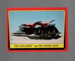 1983 Topps Return of the Jedi Series 1 Red card #38 Sail Barge & Desert Skiff NM