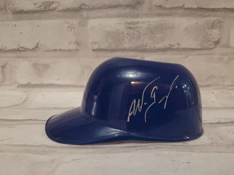 Los Angeles Dodgers Ice cream mini helmet signed by Nomar Garciaparra Cover