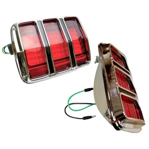 1965~1966 Mustang Tail Light Assembly w/Bezel & 68 LED Bulbs Red Pair 2 PCS Dii - Bild 1 von 4