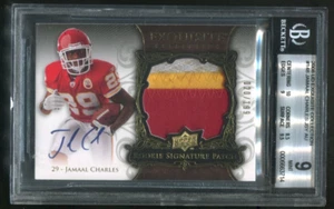 2008 UD Exquisite Collection Jamaal Charles RC Patch AUTO 20/199 BGS 9 MINT - Bild 1 von 2