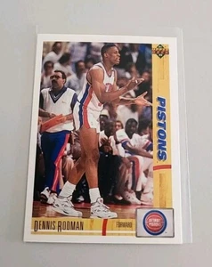 DENNIS RODMAN NBA CARD UPPER DECK 1991-92 # 185 PISTONS SPURS BULLS  - Bild 1 von 6