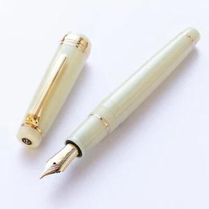Sailor WANCHER Limited Fountain pen F Fine type 21k Gold Ivory White New Unused - Picture 1 of 5