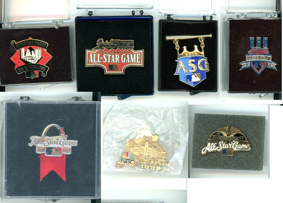 MLB All-Star Game Press Pin Choice ASG Pins 1997 1998 2002 2004 2009 Media - Image 1 of 1