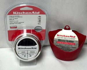 New KitchenAid Digital Timer White & Red KitchenAid Silicone Grabber - Picture 1 of 5