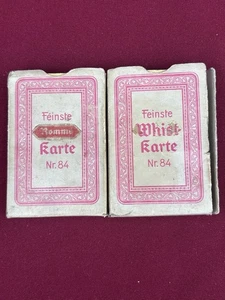 Feinste Rommé Karte Nr 84 Spielkarten ASS Bild Hausbild C.L. Wüst Frankfurt 1930 - Bild 1 von 13