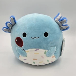 Squishmallows Clutch the Blue Axolotl Balloon Sprinkles Birthday 8" NWT  - Picture 1 of 9