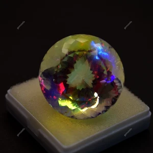 262.00 Ct Best For Big Size Ring Excellent Round Natural Mystic Quartz Rainbow - Picture 1 of 7