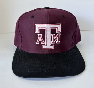 Vintage Texas A&M Aggies Snapback Logo 7 Hat, Maroon and Black, Collegiate - Picture 1 of 11