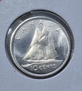 Lot Of 10 1964 & 1965 Canada 80% Silver Dimes. Many High Quality Coins! - Picture 1 of 4