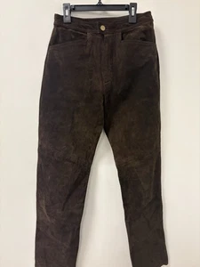 Pantalones de Colección Wilson’s Cuero Máxima Gamuza Cuero Marrón Para Hombre Talla 4 con Entrepierna de 30” - Imagen 1 de 6