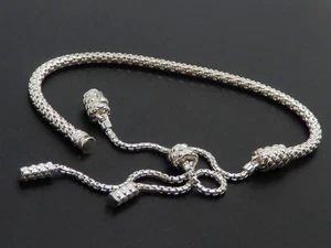Pandora Moments Silver Studded Chain Slider Clasp Bracelet 593090C00-2 - Picture 1 of 13