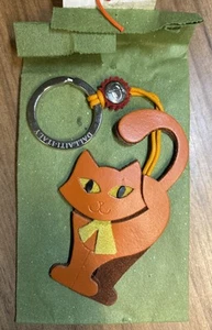 Dallaiti Tuscania Orange Cat Key Chain Made In Italy New Darling With Gift Bag - Bild 1 von 6