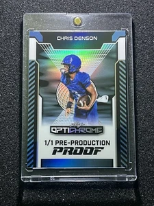 Chris Denson - 2025 Hoja Ópticromo 1/1 Azul Color Match Disco Pre Prueba - Tigres - Imagen 1 de 2