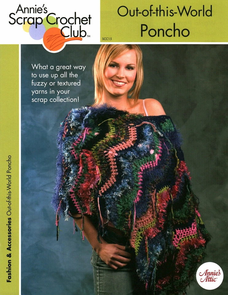 Poncho Out-of-this-World | Annie's Scrap Crochet Club Fashions SCC15 Foto 1 de 1