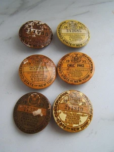 6 VINTAGE STATE OF NY NATURSCHUTZABTEILUNG JAGDFANG FISCHSCHEIN - Bild 1 von 9