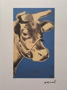Andy Warhol Signed Lithograph - Cow - Certificate Leo Castelli - Picture 1 of 7