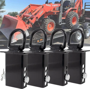 Stake Pocket D Rings 4Pcs 12000Lbs Heavy Duty Removable D-Ring Stake Pocket Tie - Picture 1 of 12