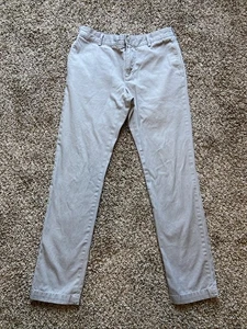 Lacoste Hose Herren L 34 grau Regular Fit Chinohose Baumwolle Flatfront - Bild 1 von 14