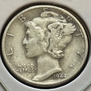 1944 Philadelphia Mint Silver Mercury Dime - Picture 1 of 4