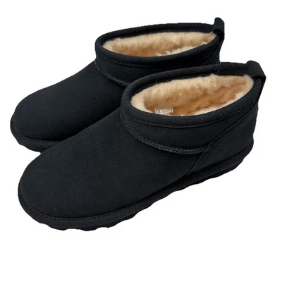 Bearpaw Women’s Super Shorty Suede Water and Stain Repellent Bootie Navy Boots 9 - Image 1 of 4