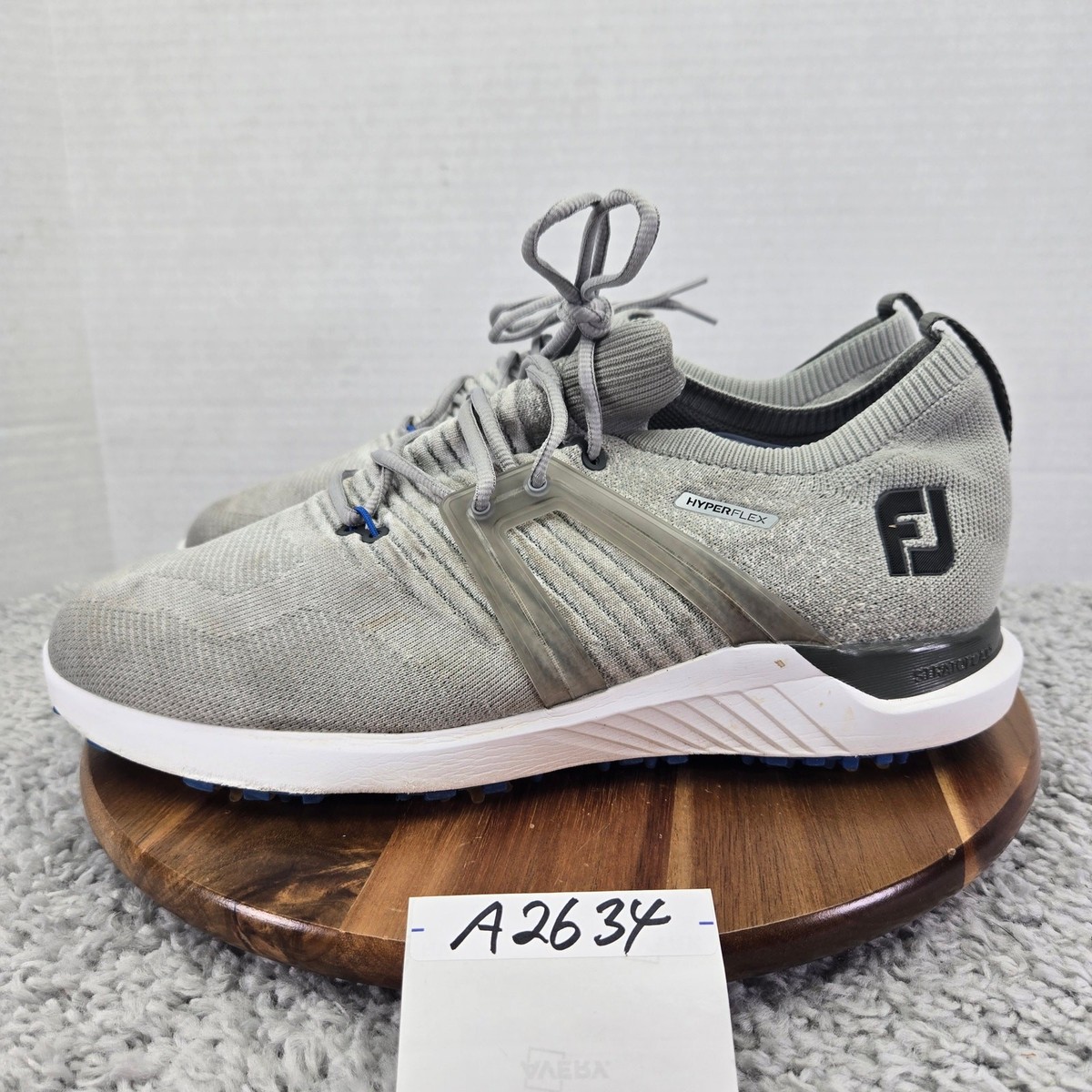 Footjoy Hyperflex Gray Knit Casual Athletic Spiked Golf  display picture 1