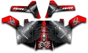 Kit de calcomanías de gráficos laterales Polaris RZR 800 UTV 2011 - 2014 rojo turbo - Imagen 1 de 1