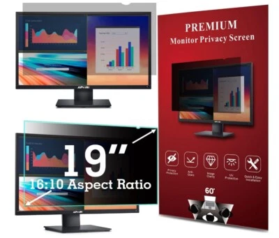 19.5" Computer Privacy Screen Protector Filter 16:9 Widescreen Monitor AntiGlare - Image 1 of 4