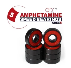 AMPHETAMINE Speed Bearings Kugellager für Skateboard/Longboard ABEC-5 / 7-Ball - Bild 1 von 6