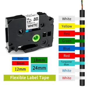 Typewriter TZe-231 12mm 9mm 6mm 18mm 24mm for Brother P-Touch PT E100 H105 1000 - Picture 1 of 41