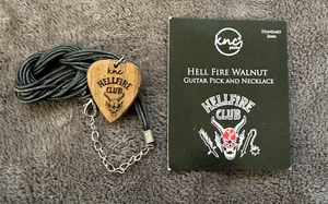 Knc Picks Collana Picks Pick Chitarra Fatta a Mano Noce Pick Hellfire Club D-1 - Foto 1 di 2