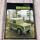 Ford Bronco Truck Dealership Sales Brochure 1974 Vintage Green Advertising