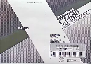 User's Owner's Manual for Casio CT-680 or CT-670 Tone Bank Keyboard Reproduction - Picture 1 of 3