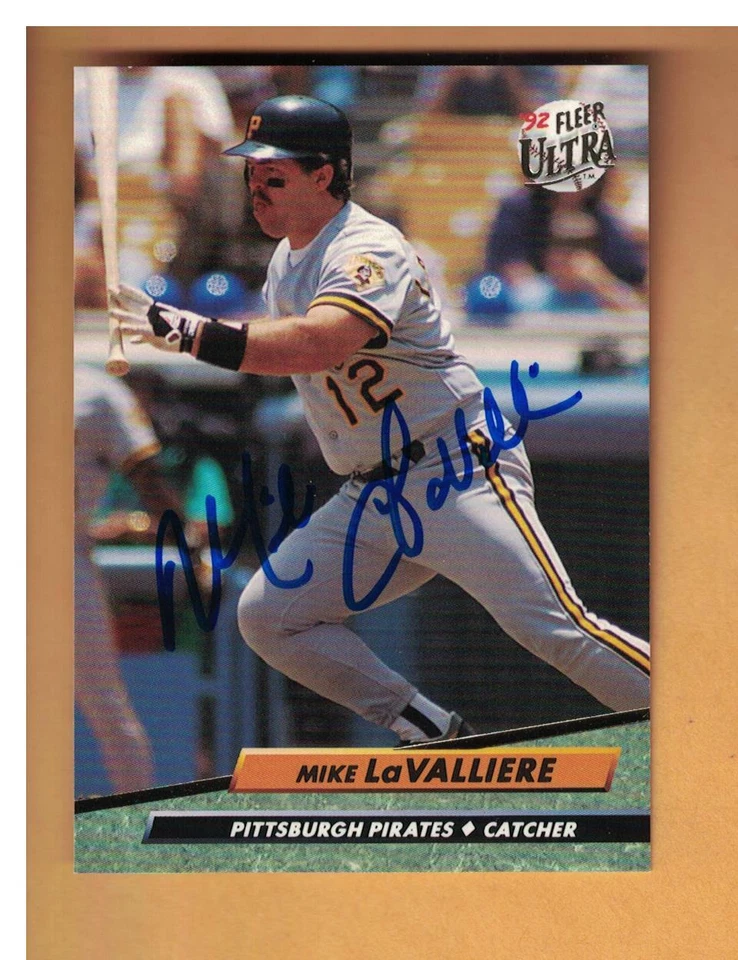 Mike LaValliere Autographed 1992 Ultra Baseball Card Signed Pittsburgh Pirates - Image 1 of 1