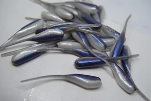 PACK DE 30 SEÑUELOS JASONS 2" STINGER SHAD LARVAS MIERDA PLANTILLAS SOMBRA AZUL - Imagen 1 de 2