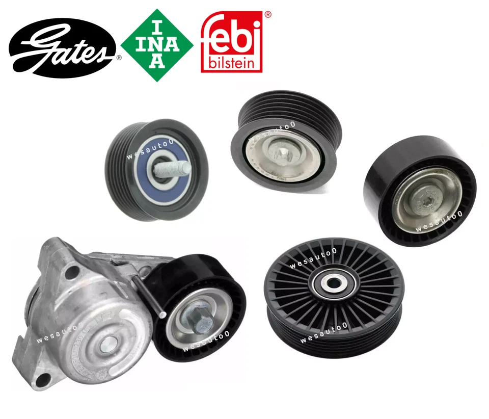 Kit de polea loca tensor de correa de motor OES 5 piezas para Benz AMG S CLS63 E63 S63 Foto 1 de 1