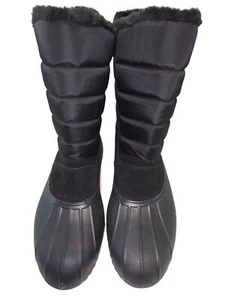 ProPet Illia Damen-Schneestiefel Größe 12 seitliche Reißverschlüsse schwarz neu neu mit Karton - Bild 1 von 7