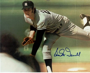 New York Yankees Sam McDowell autographed 8x10 color action photo - Picture 1 of 1