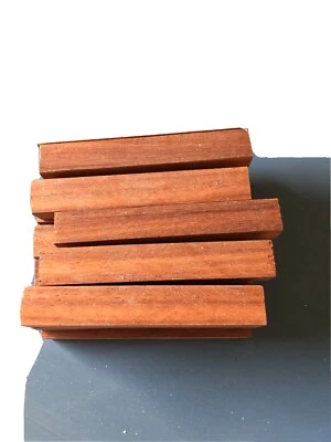LOT 6 Africa Paduk Exotic Pen Blanks 5x3/4x3/4 Wood Turning  - Image 1 of 2