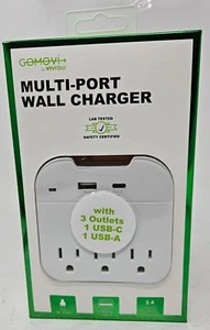 Gomovi AC Wall Outlet Multi Port 2.4AMP USB-A USB-C Port - Picture 1 of 4
