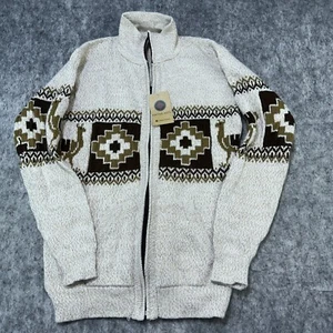 Native Arts Pullover Herren S/M (ohne Größenetikett) Azteken Lama Strick Full Zip - Bild 1 von 9