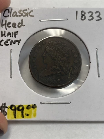 1833 classic head half cent Cover