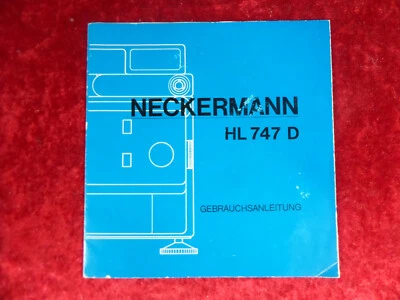 "Neckermann HL 747 D" Super 8 / Normal 8 Projektor, Original Bedienungsanleitung - Bild 1 von 3