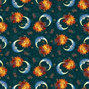 Benartex - Luna y Sol - Luna y Sol - Verde azulado - Imagen 1 de 7